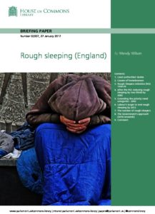 Rough sleeping (England): Briefing paper number 02007