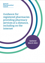 Guidance for registered pharmacies providing pharmacy services at a distance, including on the internet [Updated March 2022]
