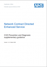Network Contract Directed Enhanced Service: CVD Prevention and Diagnosis: supplementary guidance