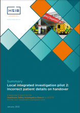Summary: Local integrated investigation pilot 2: Incorrect patient details on handover