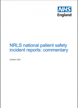 NRLS national patient safety incident reports: commentary