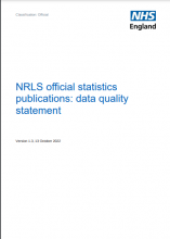 NRLS official statistics publications: data quality statement