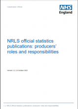 NRLS official statistics publications: producers’ roles and responsibilities