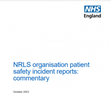 NRLS organisation patient safety incident reports: commentary