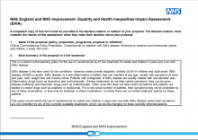 Equality and Health Inequalities Impact Assessment (EHIA): Canakinumab for patients with Still’s disease refractory to anakinra and tocilizumab (adults and children 2 years and over) NHS England