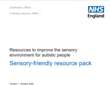 Resources to improve the sensory environment for autistic people: Sensory-friendly resource pack