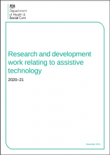 Research and development work relating to assistive technology 2020–21: Presented to Parliament pursuant to Section 22 of the Chronically Sick and Disabled Persons Act 1970