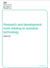 Research and development work relating to assistive technology 2019–20: Presented to Parliament pursuant to Section 22 of the Chronically Sick and Disabled Persons Act 1970