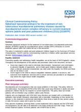 Clinical Commissioning Policy Nebulised liposomal amikacin