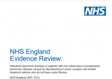 NHS England Evidence Review: Nebulised liposomal amikacin in patients with non-tuberculous mycobacterial pulmonary disease caused by Mycobacterium avium complex with limited treatment options who do not have cystic fibrosis