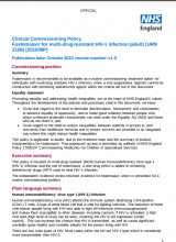Clinical Commissioning Policy Fostemsavir for multi-drug resistant HIV-1 infection (adult) (URN 2108) [201008P]