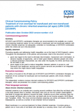 Clinical Commissioning Policy Treatment of iron overload for transfused and non-transfused patients with chronic inherited anaemias (all ages) (URN 2109) [221004P]
