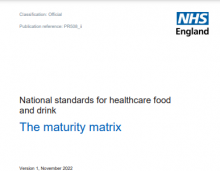 National standards for healthcare food and drink: The maturity matrix