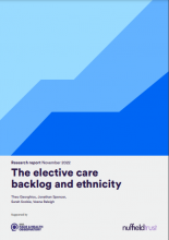 The elective care backlog and ethnicity