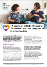 A guide on COVID-19 vaccine for women who are pregnant or breastfeeding