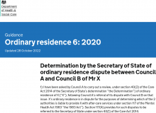 Guidance Ordinary residence 6: 2020