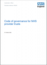 Code of governance for NHS provider trusts