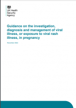 Guidance on the investigation, diagnosis and management of viral illness, or exposure to viral rash illness, in pregnancy