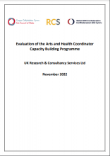 Evaluation of the Arts and Health Coordinator Capacity Building Programme