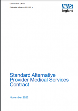 Standard Alternative Provider Medical Services Contract
