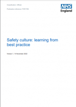 Safety culture: learning from best practice