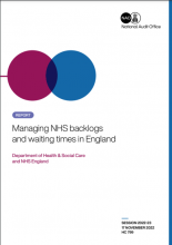 Summary: Managing NHS backlogs and waiting times in England