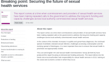 Breaking Point  Securing The Future Of Sexual Health Services