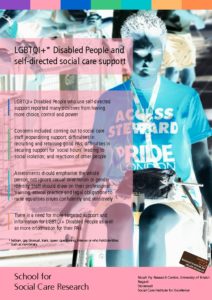LGBTQI+* Disabled People and self-directed social care support