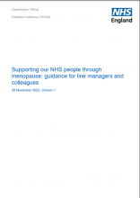 Supporting our NHS people through menopause: Guidance for line managers and colleagues