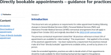 NHS England » Directly Bookable Appointments – Guidance For Practices