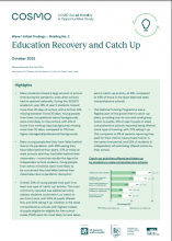 Education recovery and catch up: (Wave 1 Initial Findings - Briefing No. 2)