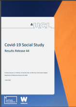 Covid-19 Social Study: Results Release 44: Behaviours outside the home, concerns about Covid-19 and cost of living