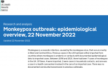 Monkeypox outbreak: epidemiological overview, 22 November 2022