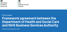 Framework agreement between the Department of Health and Social Care and NHS Business Services Authority