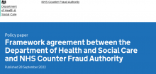 Framework agreement between the Department of Health and Social Care and NHS Counter Fraud Authority