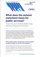 What does the autumn statement mean for public services?