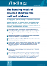 Findings: The housing needs of disabled children: The national evidence
