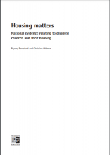 The housing needs of disabled children: The national evidence
