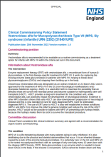 Clinical Commissioning Policy Statement Vestronidase alfa for Mucopolysaccharidosis Type VII (MPS, Sly syndrome) (infantile) URN (2202) [210401UPS]