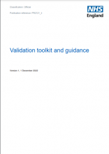 Validation toolkit and guidance