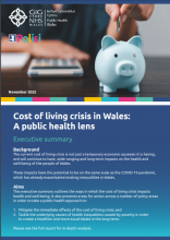 Cost of living crisis in Wales: A public health lens