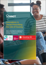 Innovations in social prescribing: The role of housing
