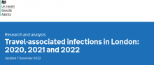 Travel-associated infections in London: 2020, 2021 and 2022