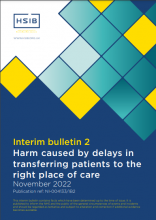 Interim bulletin 2: Harm caused by delays in transferring patients to the right place of care