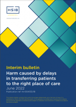 Interim bulletin: Harm caused by delays in transferring patients to the right place of care