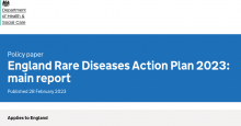 England Rare Diseases Action Plan 2023