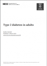 Type 2 diabetes in adults Quality standard [QS209]: Published: 02 March 2023