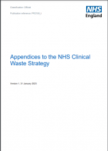 Appendices to the NHS Clinical Waste Strategy