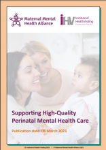 Supporting high-quality perinatal mental health care
