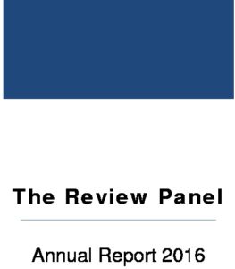 FINAL DRAFT - Review Panel Annual Report 2016